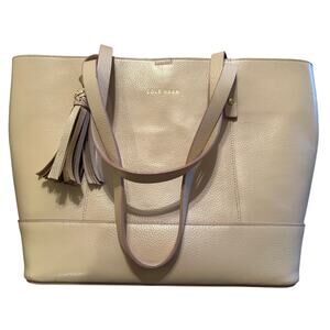 Cole Haan Hana Bucket Baby Pink Genuine Leather Large Handbag